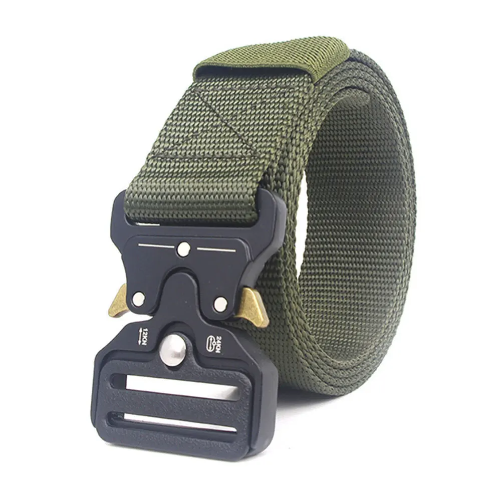 

New Nylon Tactical Belt Army Outdoor Training Hunting Belts Easy Unlock Metal High Quality Military Buckle Belt