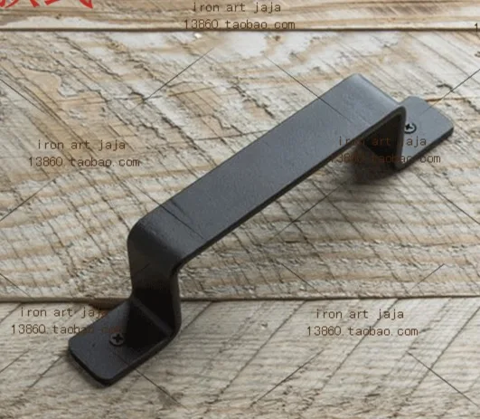 

2 шт./лот L:200 мм креативные американские дверные ручки шкафа, черная дверная ручка для передвижного шкафа в стиле ретро