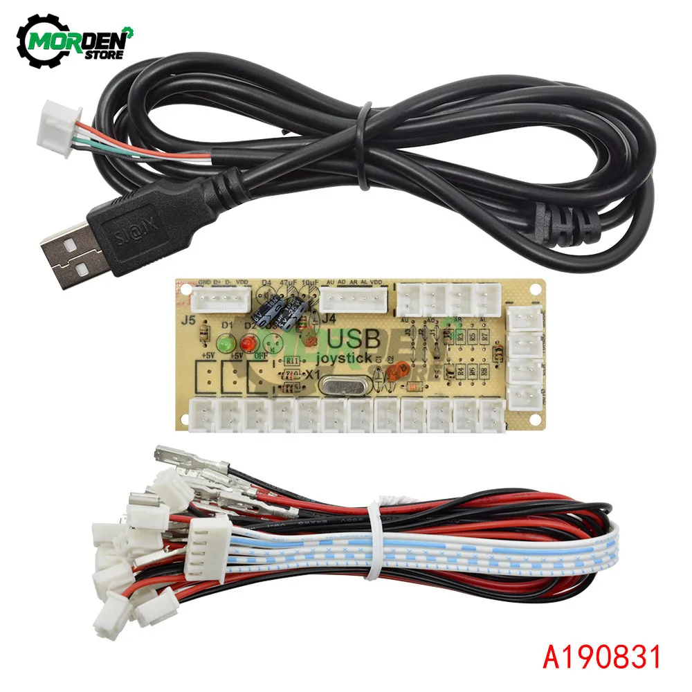 Нулевой задержки аркадный USB кодер ПК к джойстику Rocker печатная плата DIY комплект