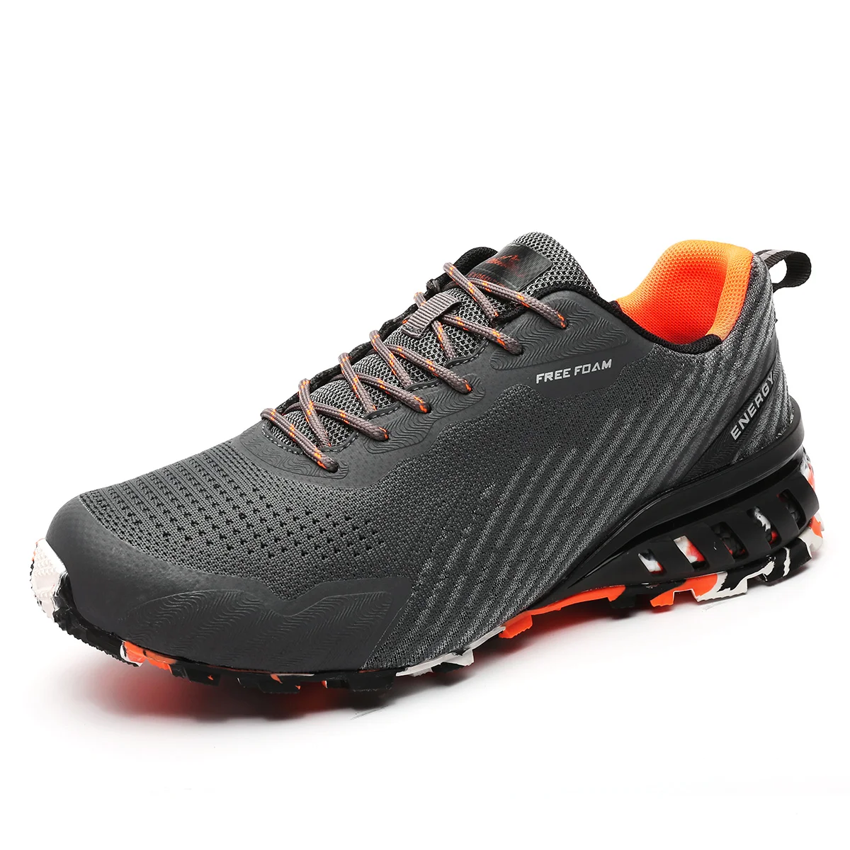 Men Trail Running Shoes Male Casual Lightweight Breathable Knit Fashion Sneakers Outdoor Trekking Jogging Walking Tennis Shoes