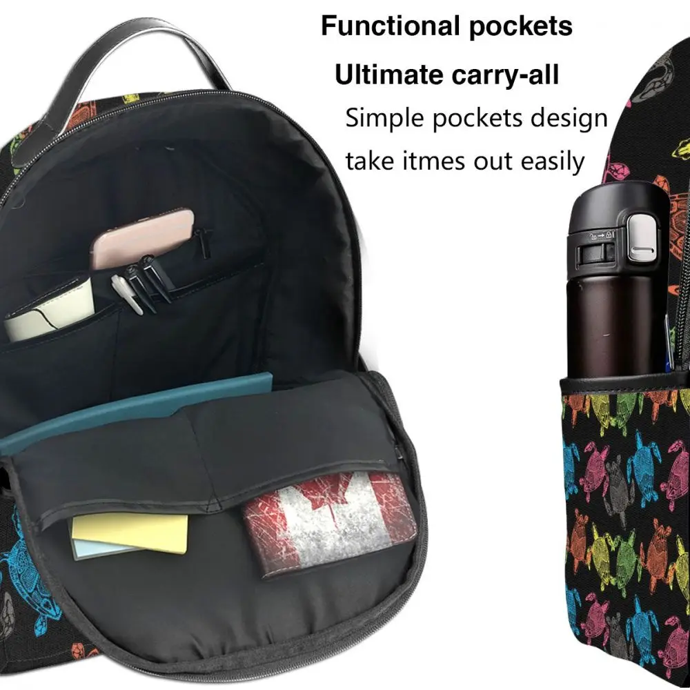 

Colorful Cute Turtle Backpack Boy Girl School Bag for Teenager Student Shoulder Bag Travel Bag