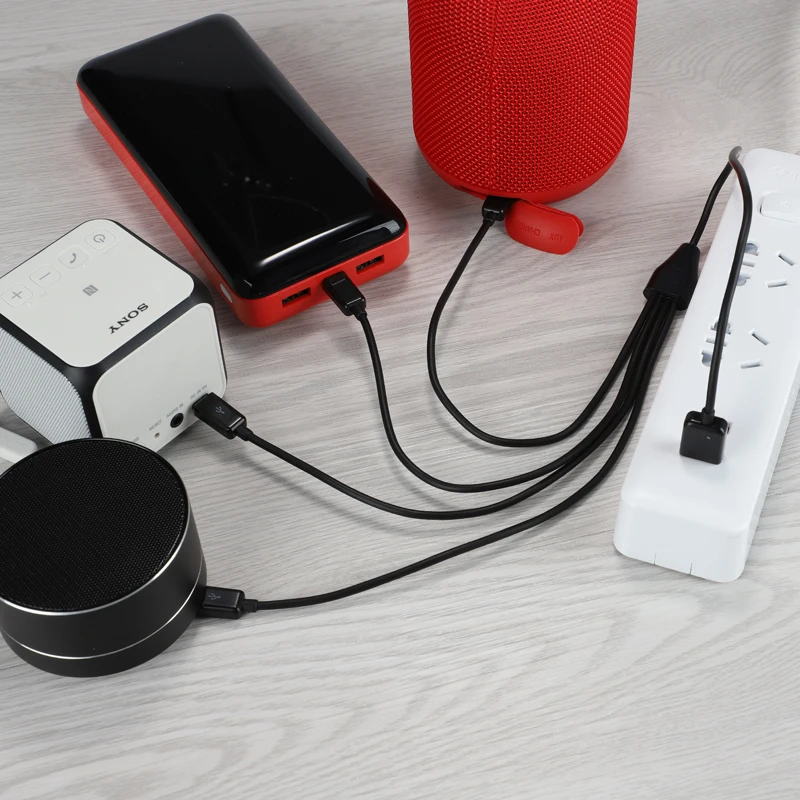 50 см 4 в 1 Micro USB зарядное устройство Кабель питания 4 Micro USB устройства сразу