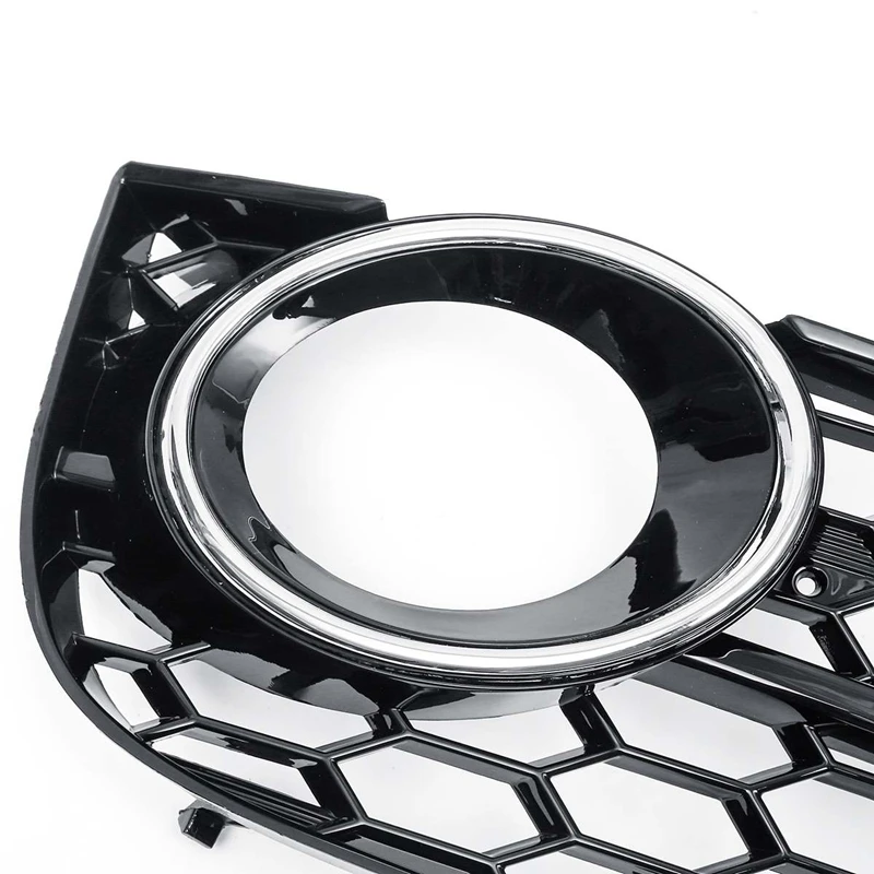 

Mesh Honeycomb Fog Light Grilles Hex Front Bumper Lower Fog Light Lamp Grilles Replacement for Audi A5 2008-2011 Chrome