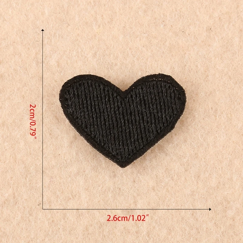 

20Pcs Assorted Colors Cute Mini Heart Sew/Iron On Appliques Embroidery Patches Badges Garment Embellishments DIY Crafts