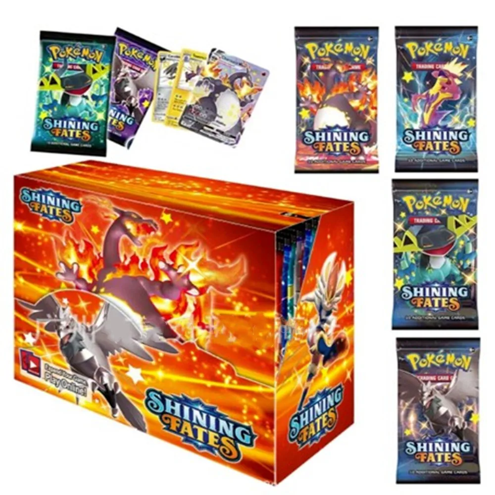 Cartas de Pokemon brillantes, colecci&oacute;n de juegos de batalla, gran oferta, 2021 Uds., Booster Box, 360-0