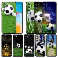 the world cup football for huawei p50 p40 e p30 p20 p10 p9 p8 pro lite mini 5g soft tpu silicone black phone case cover