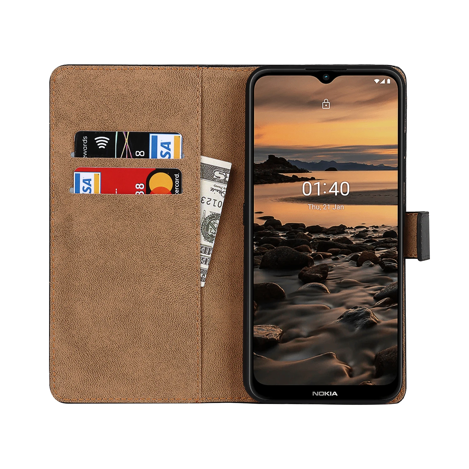 Кожаный чехол в стиле ретро для Nokia 1 4 Mate защитный чехол-кобура с откидной крышкой