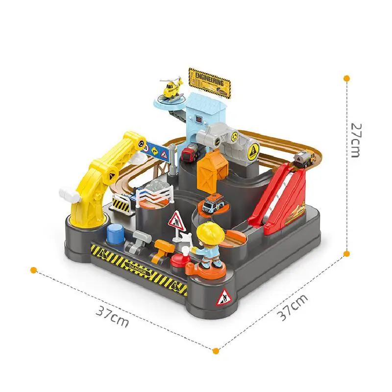 Детские трековые игрушки автомобиль проходит через большое приключение инерция