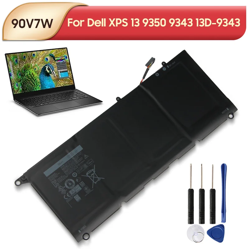 

Original Replacement Laptop Battery 90V7W JD25G JHXPY 0N7T6 DIN02 For Dell XPS 13 9350 9343 13D-9343 56Wh Laptop Batteries