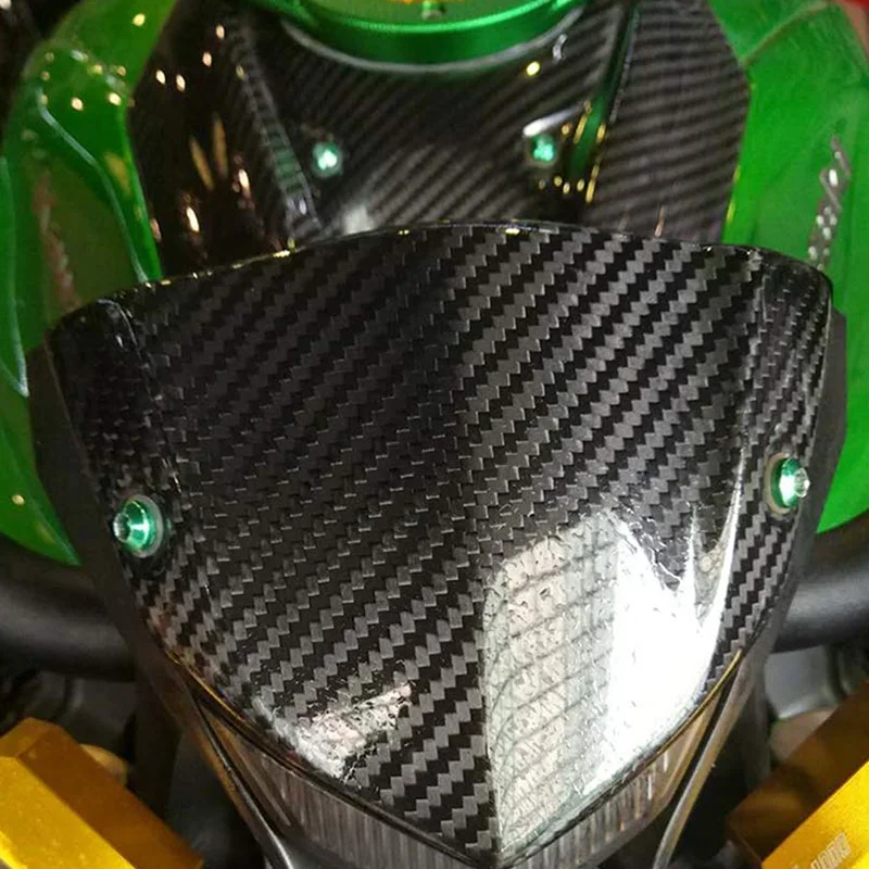 Motorcycle Accessories Carbon Fiber Instrument Windshield Wind Deflector Windscreen Cover for Kawasaki Z1000 2014 2015 2016 | Автомобили и