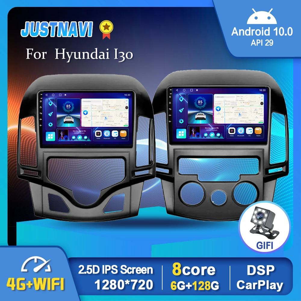 

1280*720P Android 10.0 Car Radio For Hyundai I30 AT MT 2006 2007 2008 2009 2010 2011 2012 Player DSP Carplay 6G 128G Stereo GPS