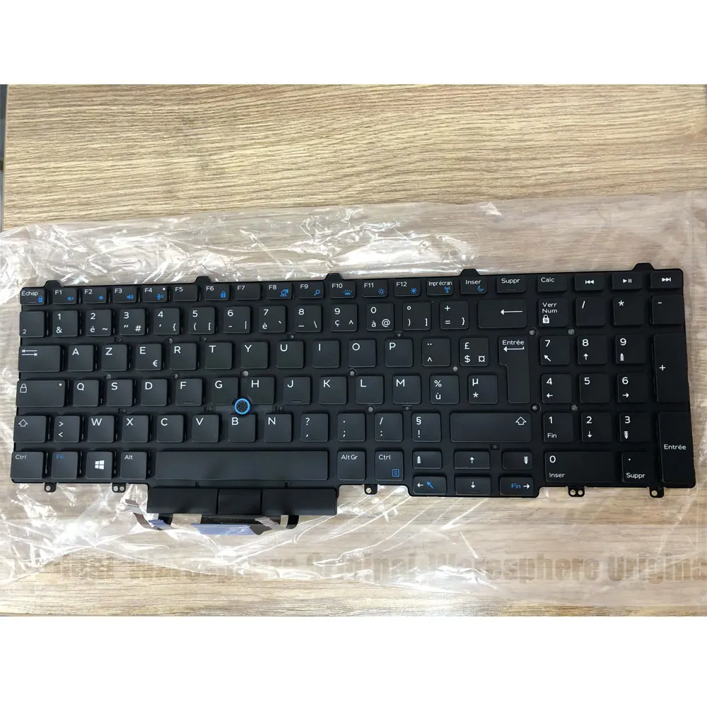 Новая Оригинальная клавиатура с французской подсветкой для Dell Latitude E5550 E5570 5580 WCKVN 0
