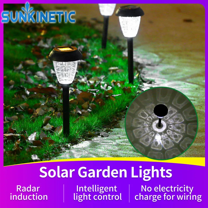 

Outdoor Solar LED Lawn Lamps Solar Pathway Lights IP55 Waterproof Outdoor Garden Lamp Garden Decoration Sunlight Powered Lamps
