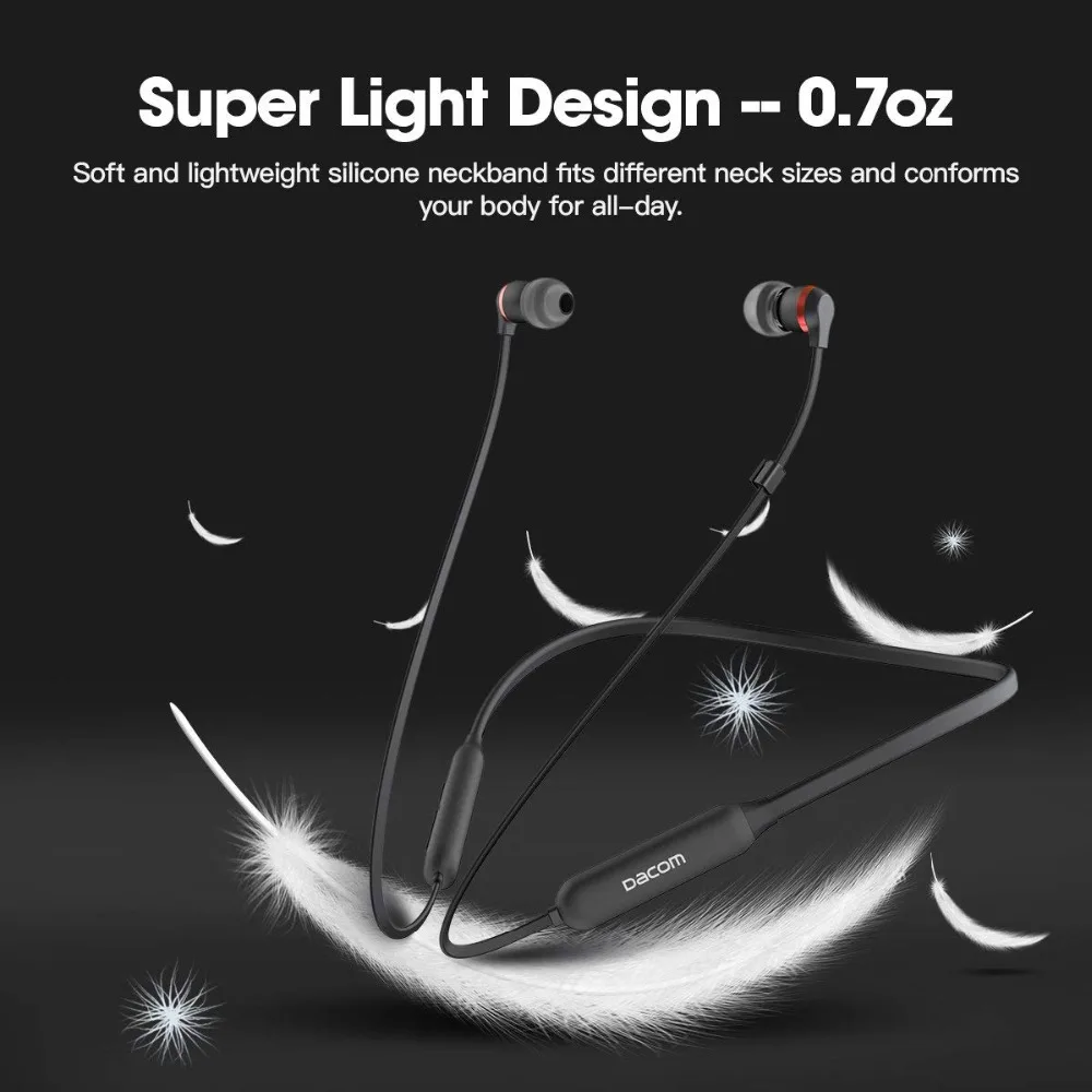 Dacom L06 Wireless Bluetooth Earphone Stereo Surround Magnetic Sports Headset with Mic Handsfree Calls for IPhone Samsung Huawei