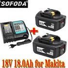 100% BL1860 перезаряжаемая батарея 18 в 18000 мАч литий-ионная для Makita 18 В батарея BL1840 BL1850 BL1830 BL1860B LXT 400 + зарядное устройство