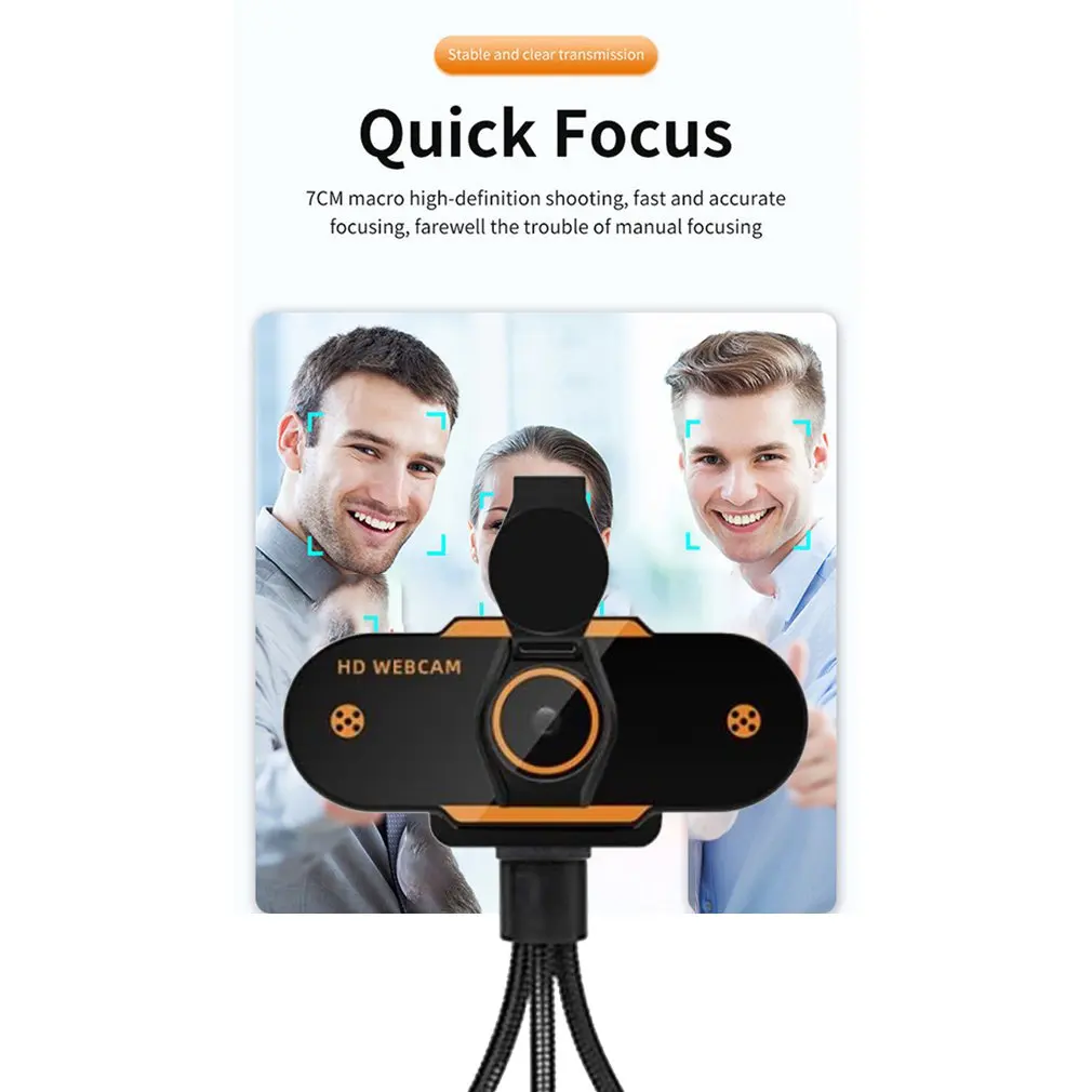 

Auto Focus Webcam Full 2K 1080P 720P 480P Web Camera With Mic For Live Broadcast Video Online Learning Conference Work