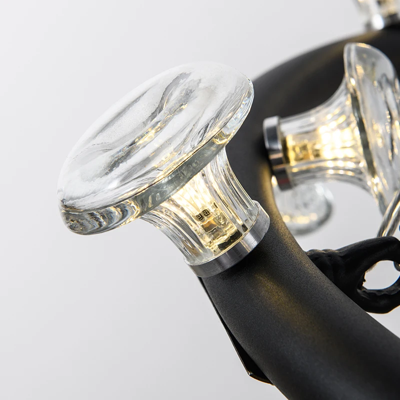 Американский подвесной светильник из железного стекла светодиодный для