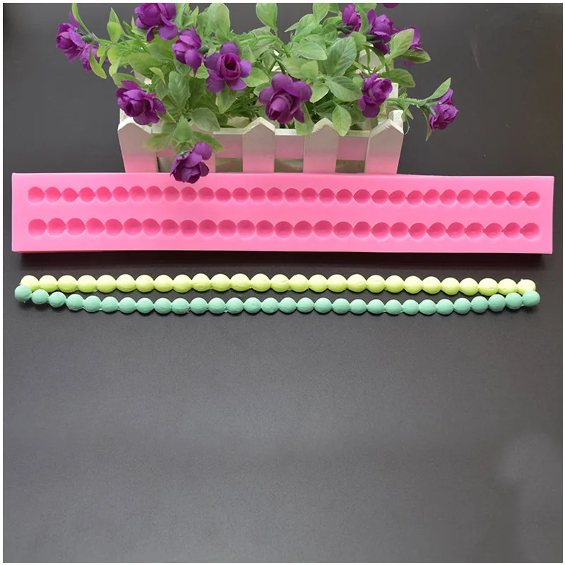 

1pc DIY Baking Tools Long Strip Pearl Silicone Mold Pearl Mold Fondant Mould Cake Decorating Baking Tools Moulds
