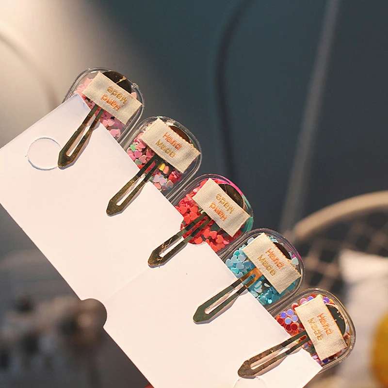 

Girls Color Flow Sofa Card Accessories Transparent Children Fruit Hairpin PVC Side Clip Fashion Headdress Cute Hairband