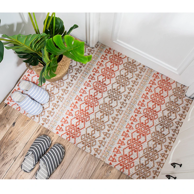 

Doormat Dust Removal Entrance Door Mat Kitchen Carpet Rug PVC Wire Loop Anti-Slip Floor Mat Mats For Outdoor Indoor Bathroom