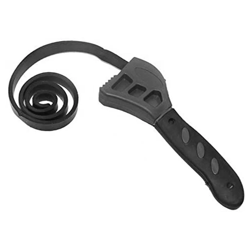 

2 Pcs Adjustable Wrenches 500mm Strap Wrench Universal Multi-Function Belt Wrench Mechanics Loosen Spanner Removal Tool