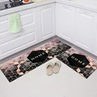 Кухонный коврик, нескользящий напольный коврик для гостиной, ванной, коврик с принтом, водонепроницаемые кухонные ковры, Длинные полосы, домашние Входные Коврики для балкона