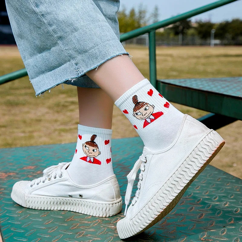 Весенне осенние хлопковые носки с животными в стиле хиппота для женщин