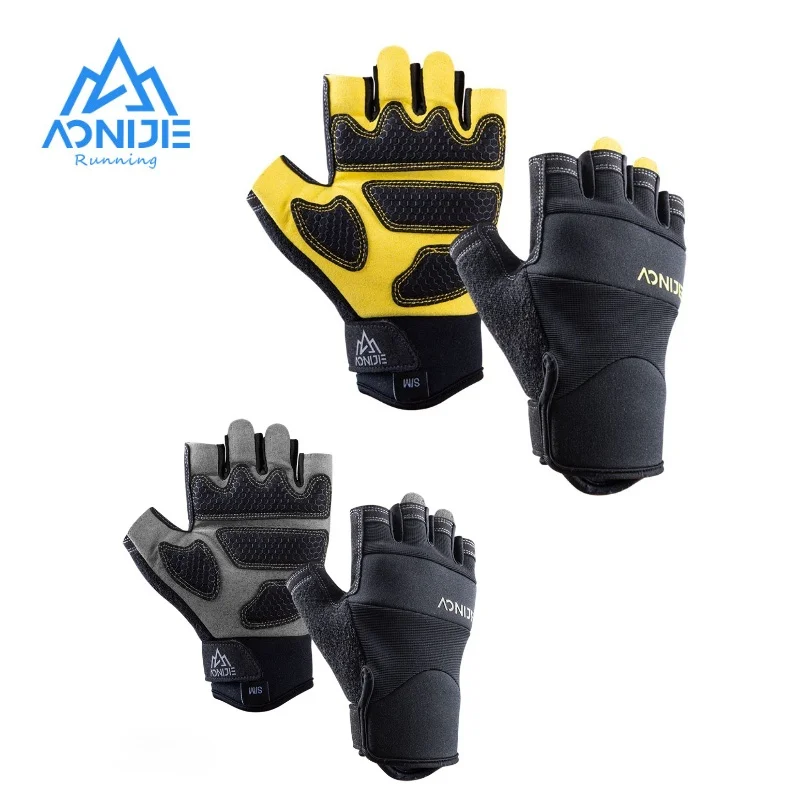 

AONIJIE M54 Summer Lightweight Half Finger Sports Gloves Grasping Breathable For Running Fitness Cycling Gym Weightlifting