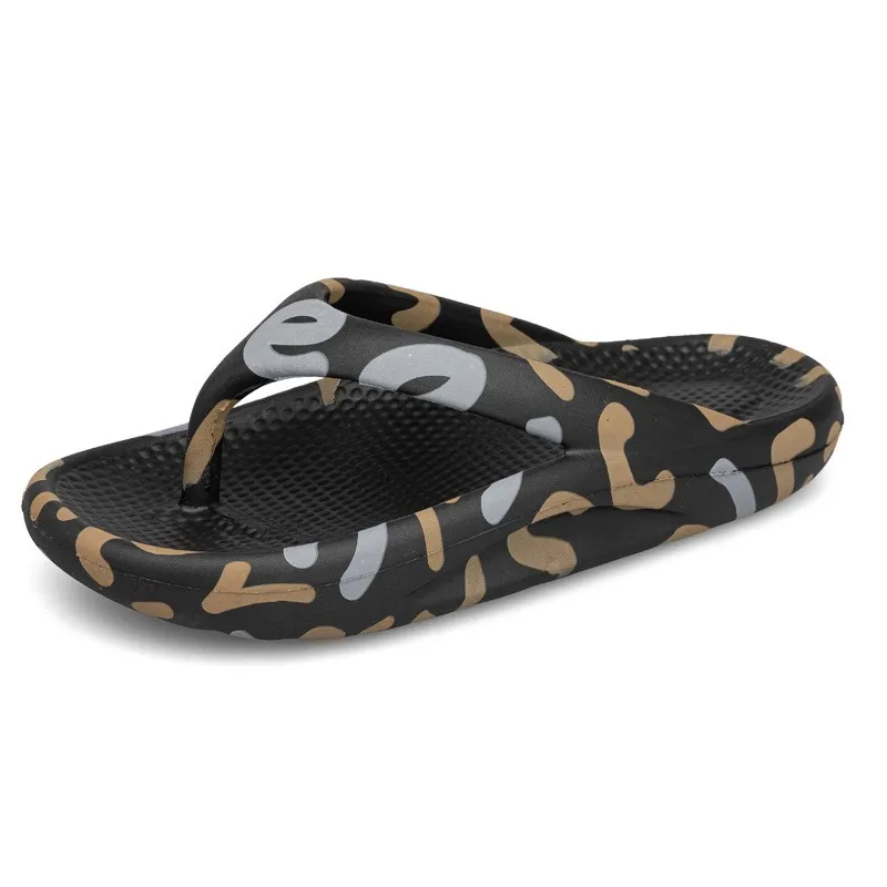 

2021 Summer Men Flip Flops EVA Lightweight Couples Clip Foot Beach Shoes Outdoor Anti Slip Women Sandals Black White Large Size