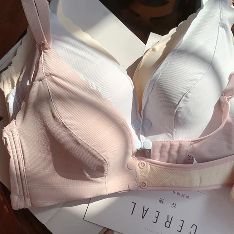 Бесшовный бюстгальтер для беременных женщин противопровисающий пуш ап