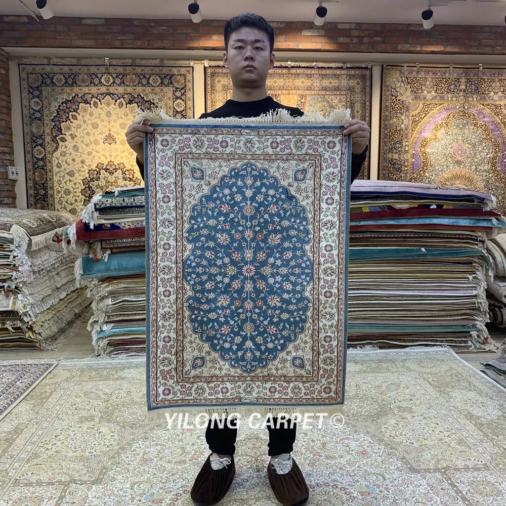 Yilong 2'x3' Hand Knotted Persian Carpet Turkish Tree of Life Oriental Silk Rug (HF143B) | Дом и сад