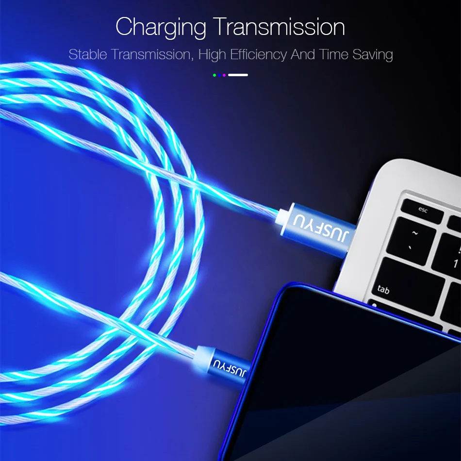 Магнитный светодиодный кабель для быстрой зарядки, магнитный кабель Micro usb type-C, светодиодный шнур USB C, зарядное устройство для iPhone 7 8X11 samsung S9