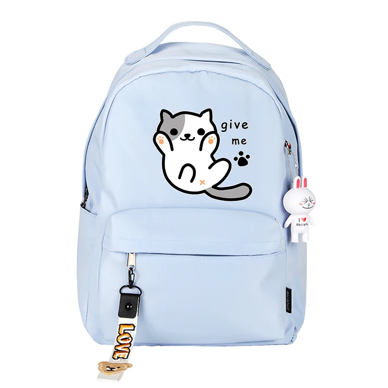 Рюкзак Neko Atsume Cat для костюмированной вечеринки школьная сумка на плечо с