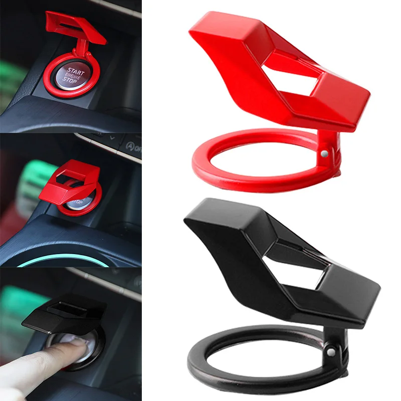 

Universal Car Engine Start Stop Push Button Switch Cover Decorative Trim Sticker Aluminum Alloy JAN88