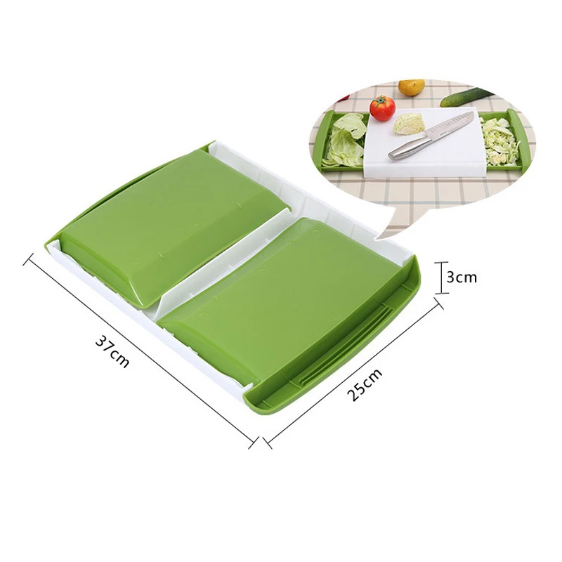 

1 Pcs Cutting Chopping Board Drawer Type Multifunctional Plastic Storage Kitchen Tool HFD889
