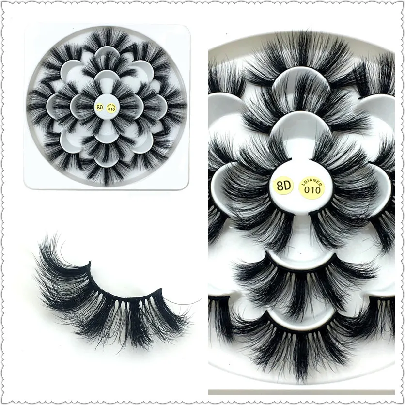 

25mm false eyelashes 7 pairs of mink eyelashes natural eyelashes thicker lengthened dance eyelashes professional makeup eyelashe