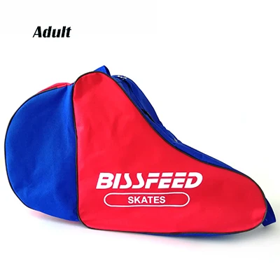 Adult size red 1 шт. треугольник Катание на коньках скорость роликовые коньки обувь сумка портативный плечевой ремень нейлоновый чехол для взрослых детей - Цвет: Adult size red