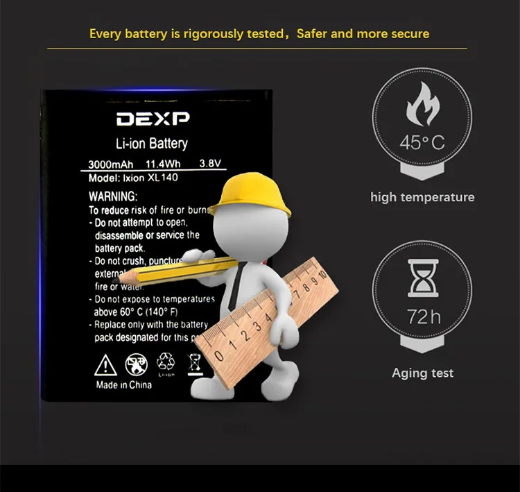 DEXP XL140 3000 мАч Новая батарея для DEXP Ixion XL 140 FLASH мобильного телефона высокого качества+ номер отслеживания