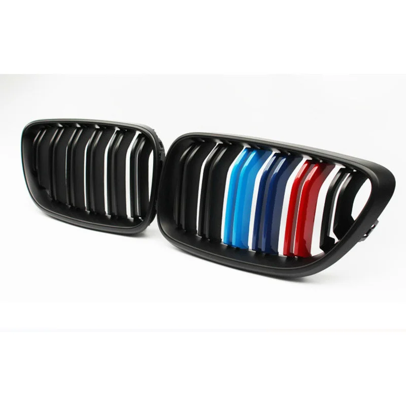 

Modified two-line three-color light black matte black Racing Grills front grid Fit for BMW 2 Series Coupe F22 F23