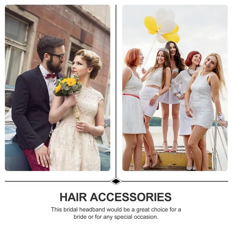 

1pc Party Headdress Bridal Headband Exquisite Creative Chic Hair Accessory Wedding Hairband
