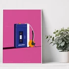 Walkman фоновая фотография в стиле ретро, искусство, Винтаж декор, 80s принт, с принтом 