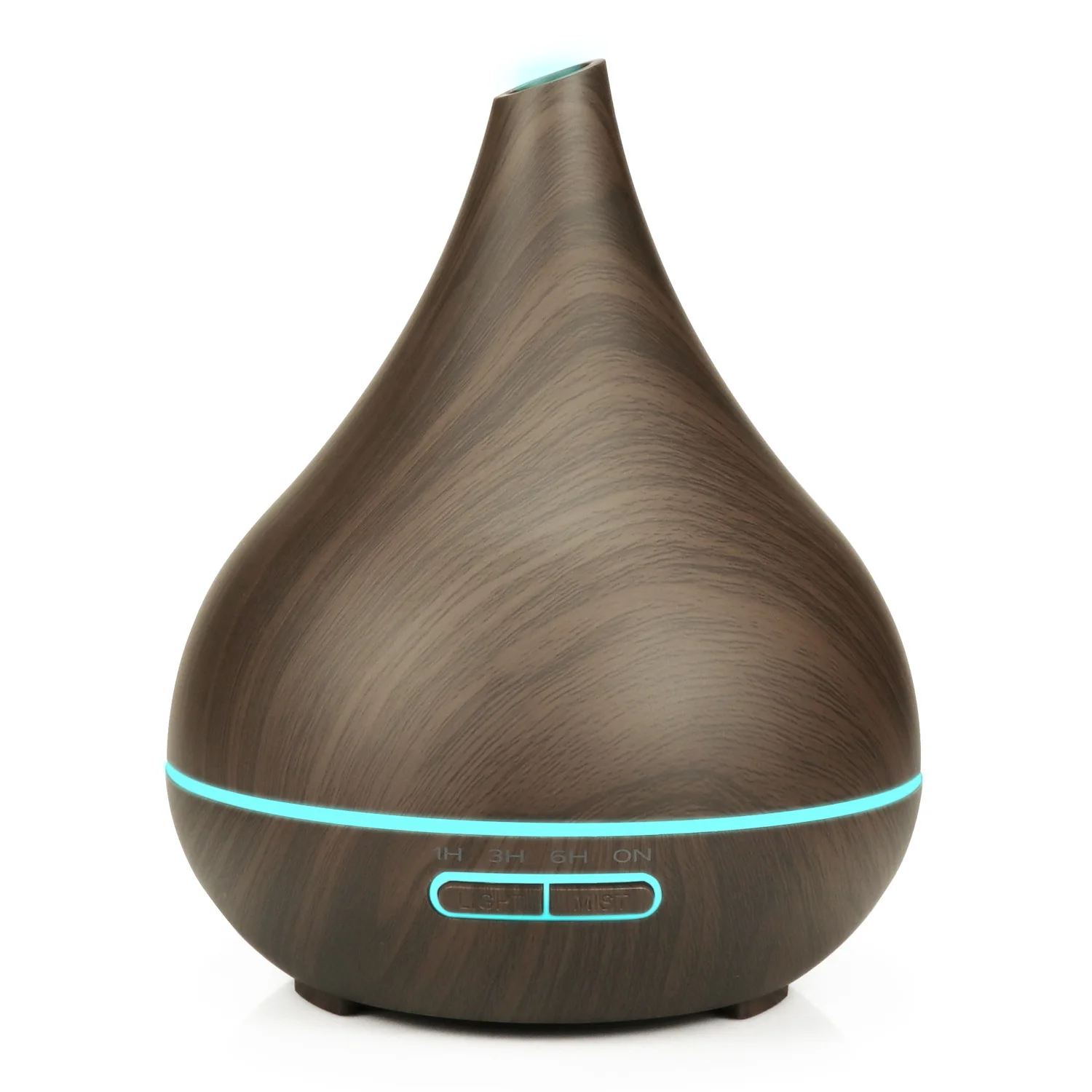 

Seven LED Colors Aroma Diffuser Large Capacity 400ml Noiseless Woodgrain Type Air Humidifier with Remote Controller
