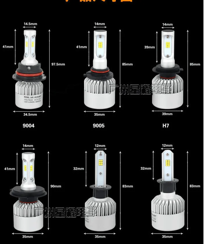 2X S2 H1 H3 H4 H7 H8 H9 H11 9005 9006/HB4 H13 CSP Del Faro 72 W фары для 8000LM светодиодный Авто ФАРИ Lampadina Della