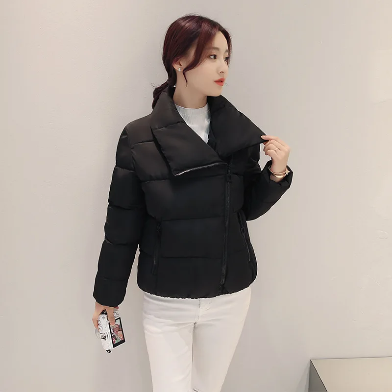 Short Jacket Parkas Mujer Autumn Jacket Coat Fashion Solid Warm Women Winter Casual Down Parka Padded Cotton Coat Female Outwear