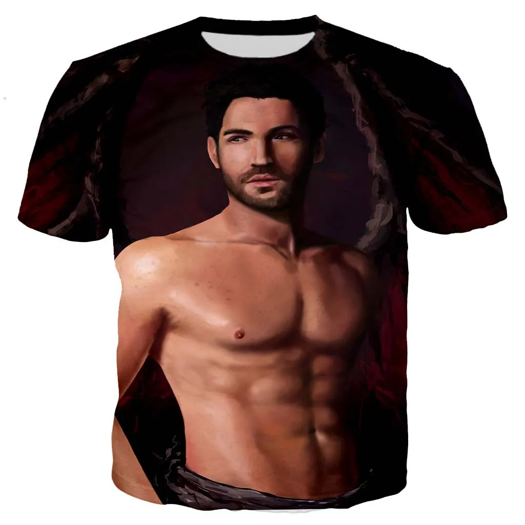 

Lucifer Morningstar t shirt men/women New fashion cool 3D printed t-shirts casual style tshirt streetwear tops dropshipping