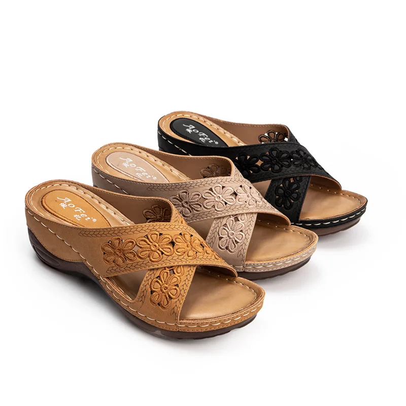 

2021 Women Summer Sandals Shoes Bohemia Comfortable Casual Flat Sandals Female New Ladies Women Sandalias Shoes Zapatos De Mujer