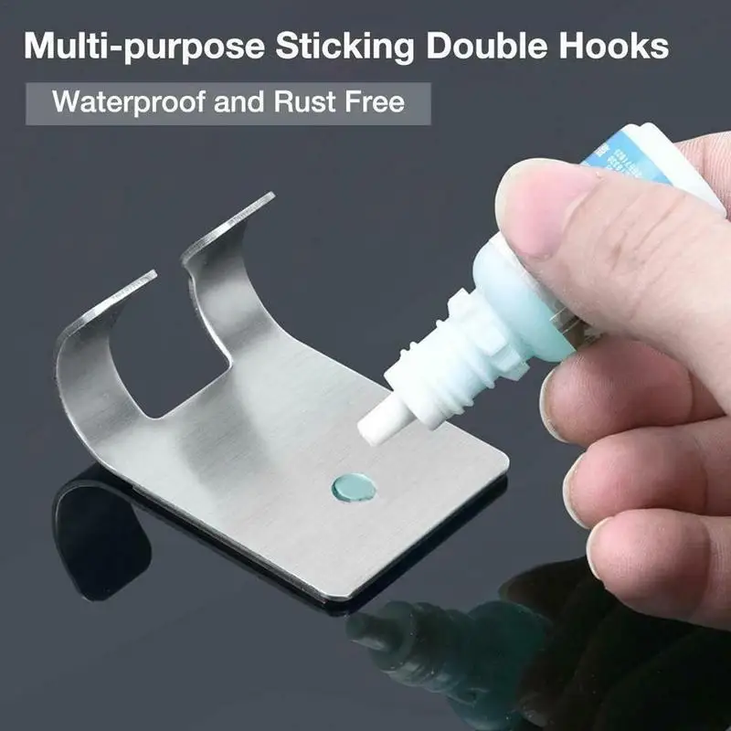 

Silver Hanging Steel Razor Hook Bathroom Shaver Rack Wall Hooks Hanger Viscose Fixed Ceramic Tile Clasp
