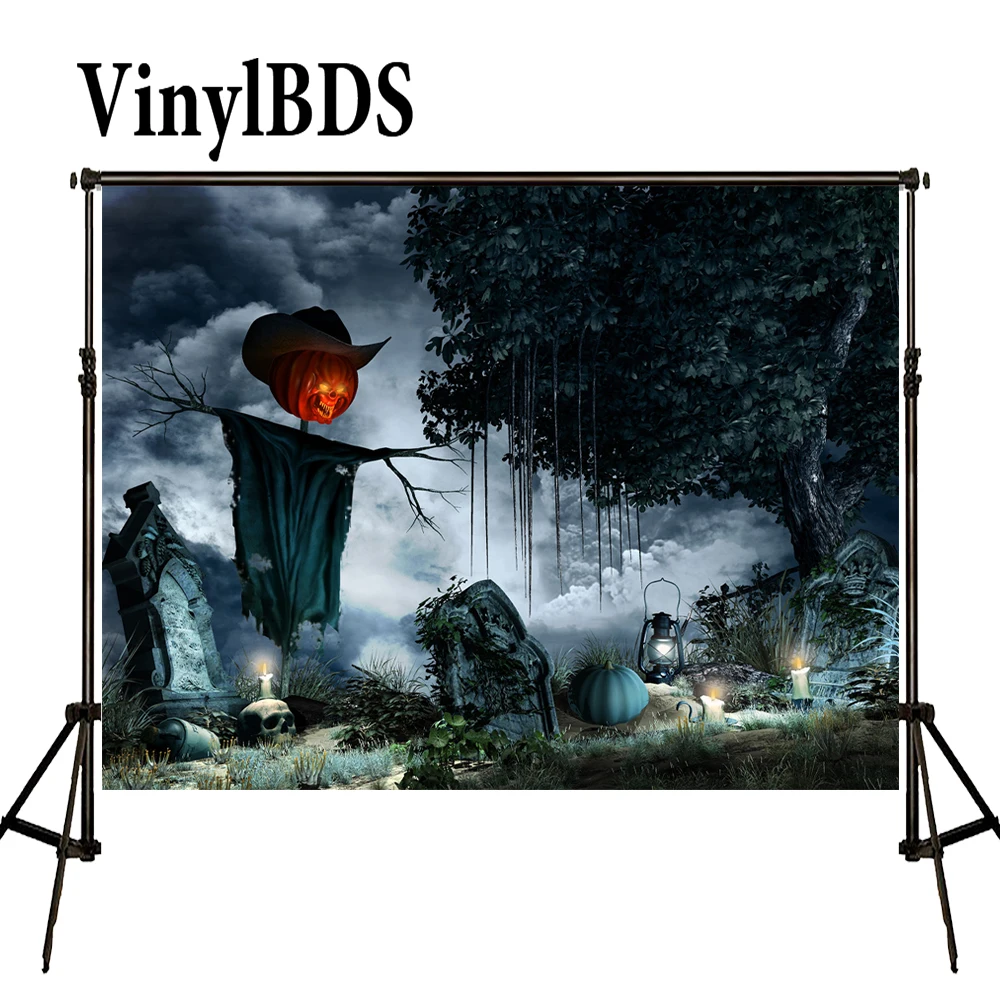 VinylBDS Фотофон на Хэллоуин 5X7Ft мультяшный лес фон облако синий мальчик фоны для