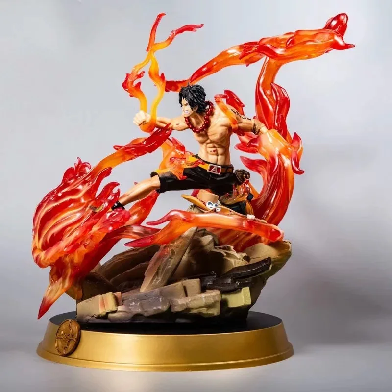 

Anime One Piece Portgas D Ace Battle Ver. GK PVC Action Figure Statue Collectible Model Large Size One Piece Ace Toys Doll Gifts