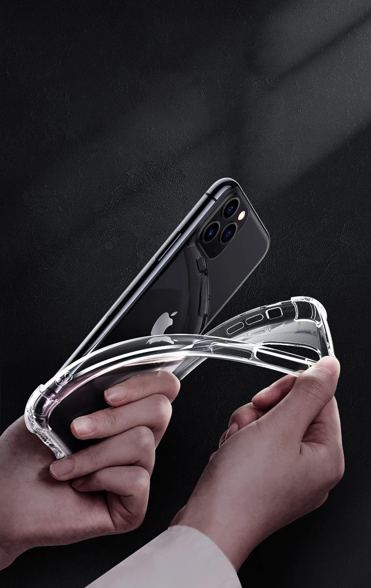 New Transparent Shockproof Frame Case For iPhone 11 Pro Max XR XS 6 6S 7 8 Plus X Full Body Soft TPU Phone Back Cover |